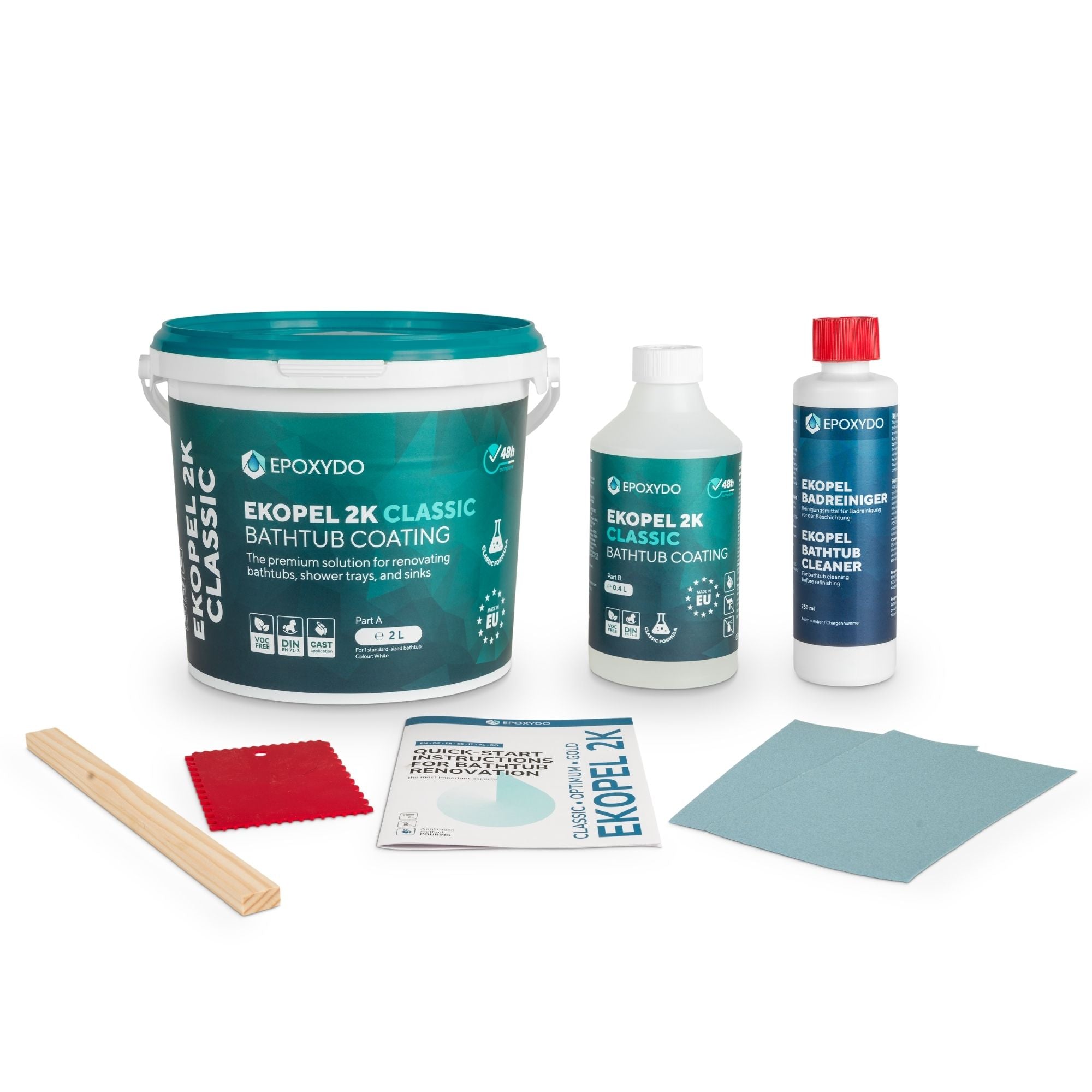 EKOPEL 2K-CLASSIC Badewannenlack. Komplettset. Aushärtungszeit 48H.