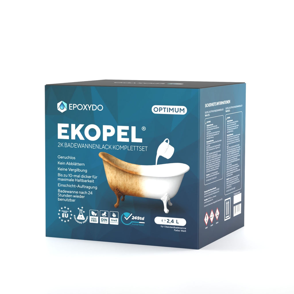 EKOPEL 2K-OPTIMUM Badewannenbeschichtung - Komplettset für Heimwerker.